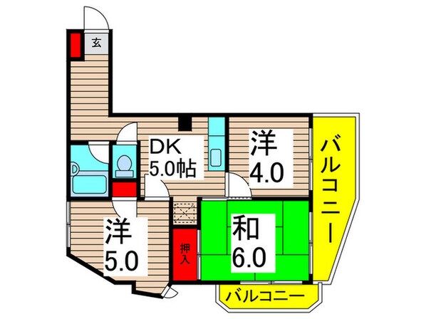 ｸﾞﾗﾝ･ﾊﾟﾚ西綾瀬の物件間取画像